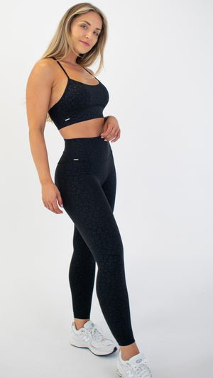 Black Leopard Balance Sports Bra